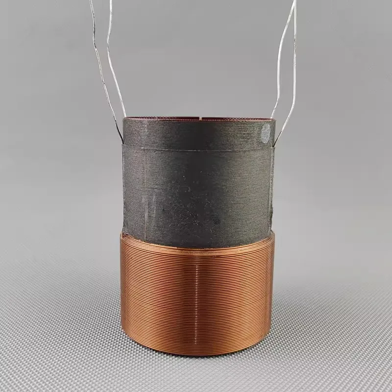 1pcs 65.5mm Dual Voice Coil 2 Ohm+2 Ohm Impedance Subwoofer Voice Coil with Fiberglass Bobbin 4-Layer Winding
