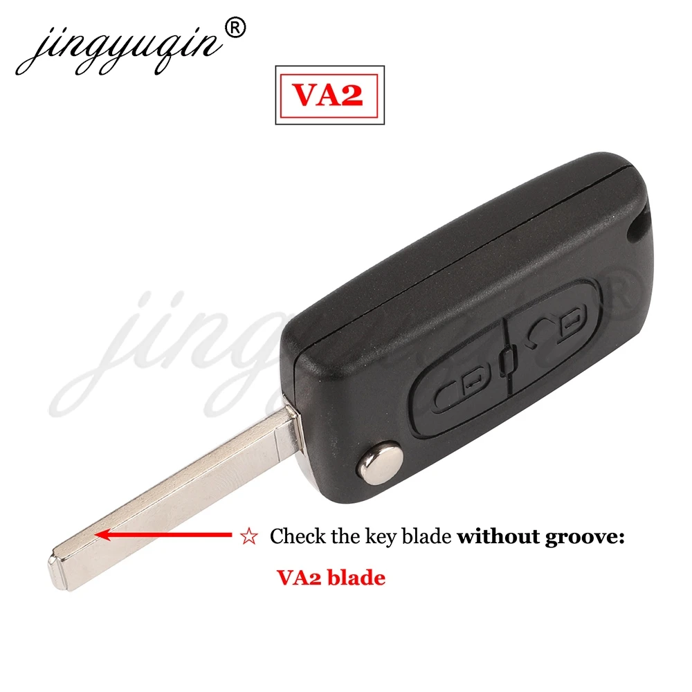 Klappbarer Fernbedienungs-Autoschlüssel 433MHz ID46 für Citroen C1 C2 C3 C4 C5 Berlingo Picasso Peugeot 207 307 308 408 RCZ Fiat CE0536 CE0523 2/3BT – Detail 7