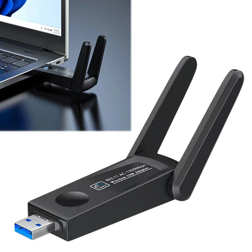 

1200Mbps USB 3.0 Lan Ethernet Adapter Dual Band 2.4G 5Ghz Ethernet Receiver Dual Antenna Wireless Transmitter Receiver for PC