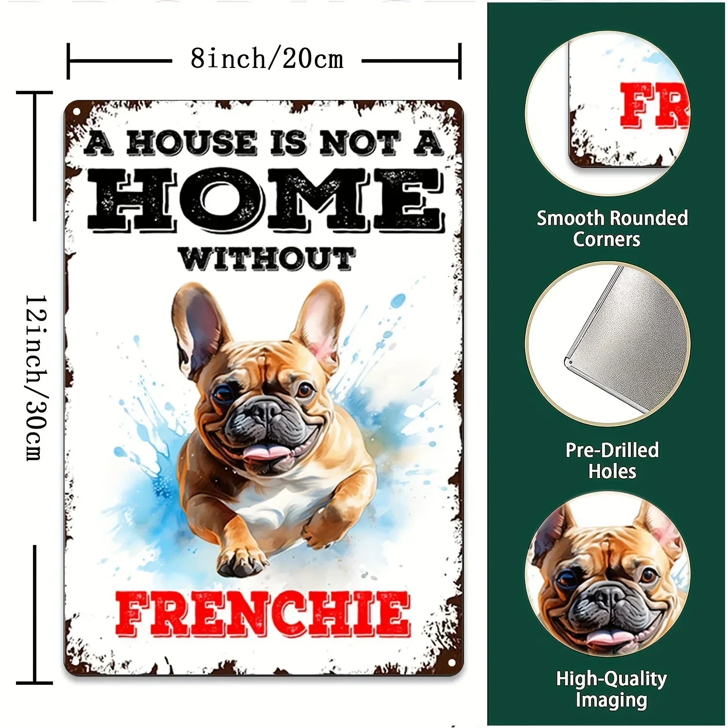 Akita/Beagle/Bichon/Border Collie/ Metal Tin Sign Poster- A House Is Not A Home Without Cane Corso Sign Funny Dog Wall Art Decer