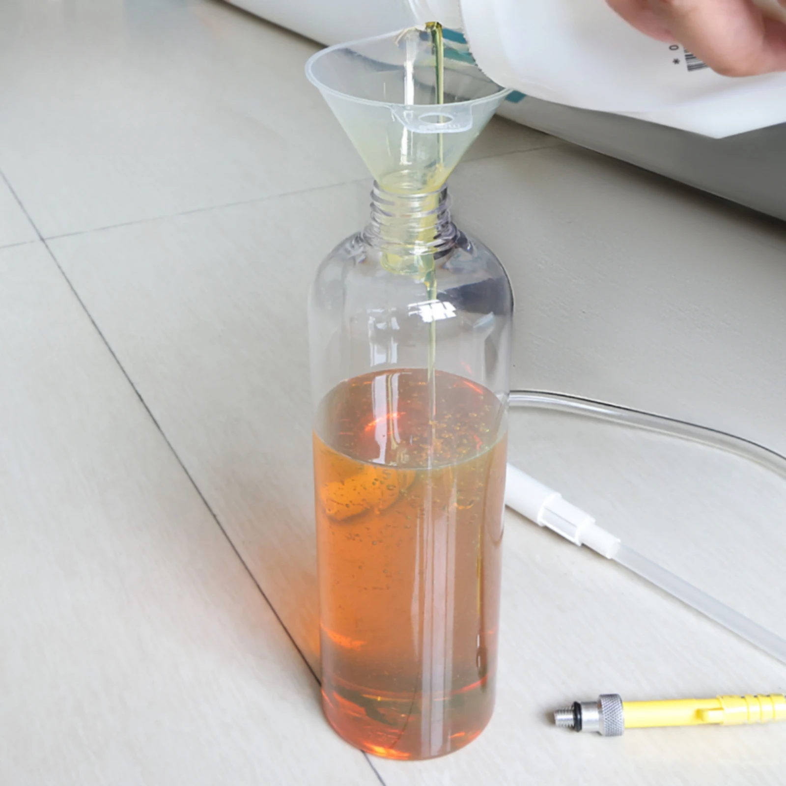 Manual Marine Gear Oil Pump Flexible Transparent Hose Durable Filler Tool for Outboard Motor Service