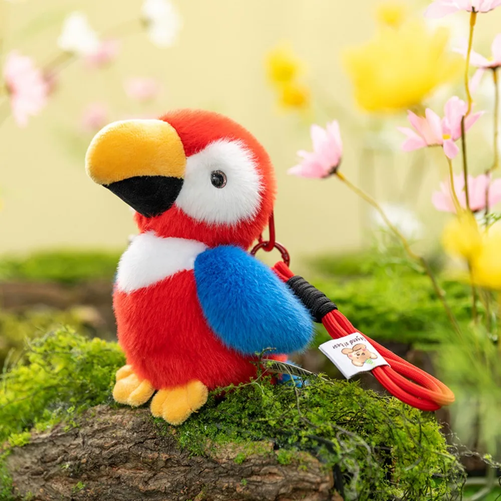 

10 Styles Cute Animal Bird Keychain Realistic Sparrow Bird Pendant Colorful Kawaii Furry Birds Keyrings Boys and Girls