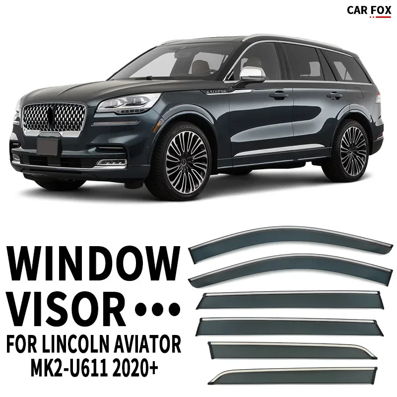 For Lincoln Aviator U611 2020+ Car Window Visor Awning Shelters Windshield Side Window Rain Sun Shade Auto Accessories
