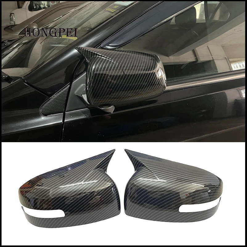 

Car Styling For Mitsubishi Lancer EX X Evo 2008-2018 Door Side Wing Rearview Mirror Cover Cap Trim With Horn Auto Accessories