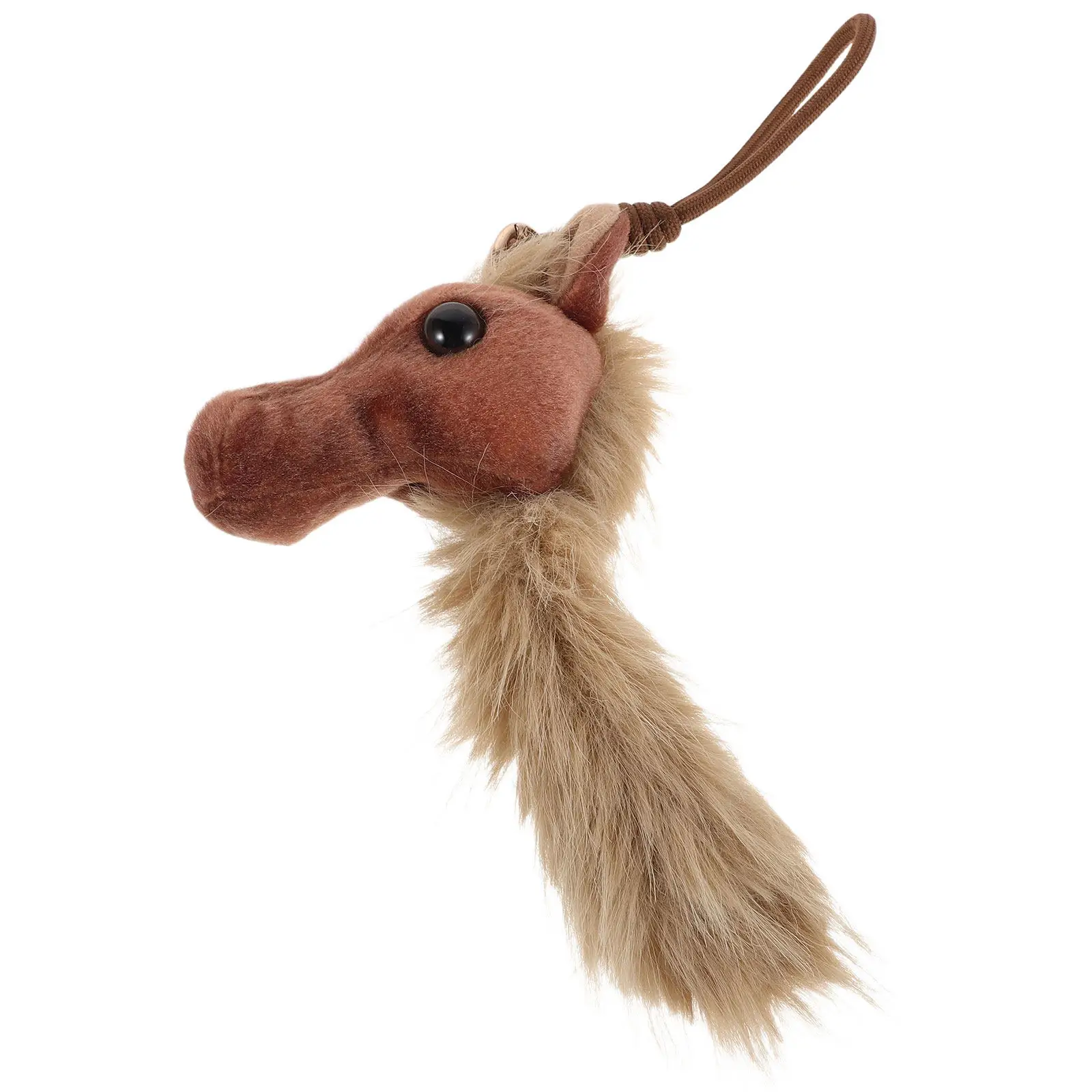 

Soft Material Horse Head Keychain - Cute Cartoon Design for Bag Backpack Decor, 2026 Chinese New Year Lucky Charm, Car