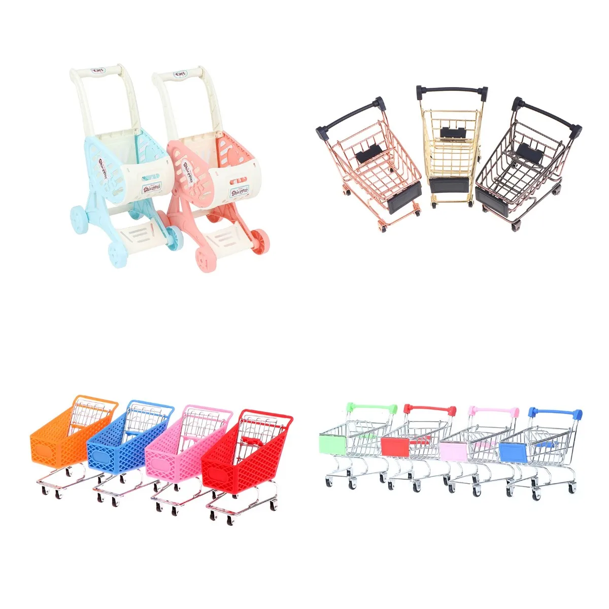 1PC Supermarket Shopping Cart Toys Girls Simulation Trolley Push Car Cutting Food Fruit Pretend Play Kids Educational Toy