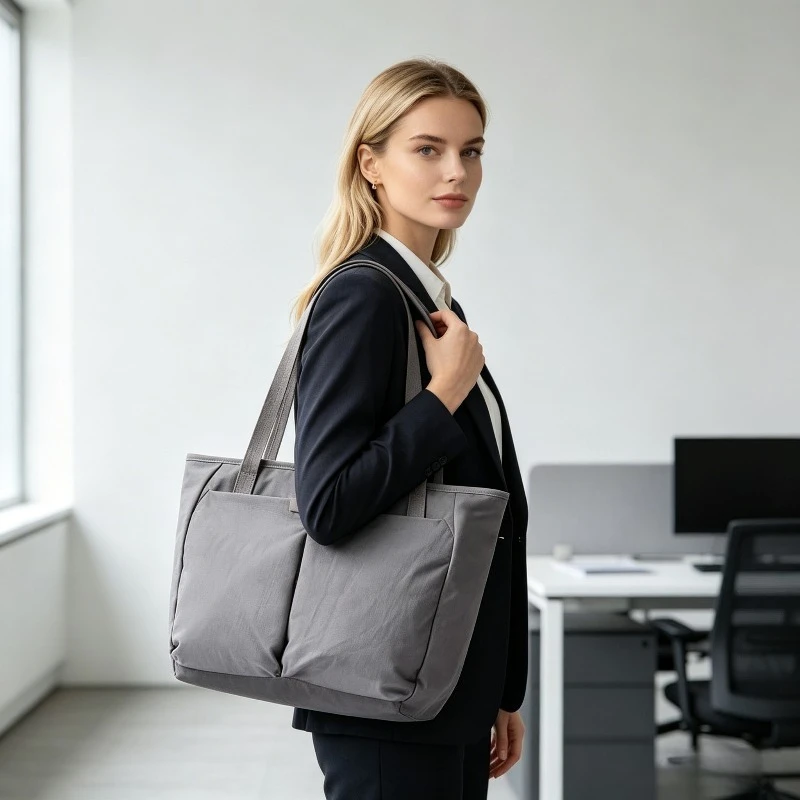 Women's Large Shoulder Tote Bag with Laptop Compartment and Pockets for Work and Travel