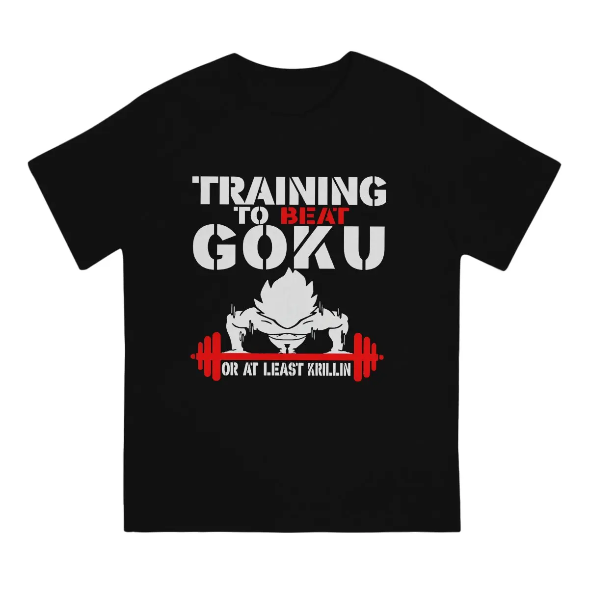 GYM Creative TShirt for Men Training To Beat Goku Or At Least Krillin Fitness Gym Round Collar Cotton T Shirt Distinctive Gift