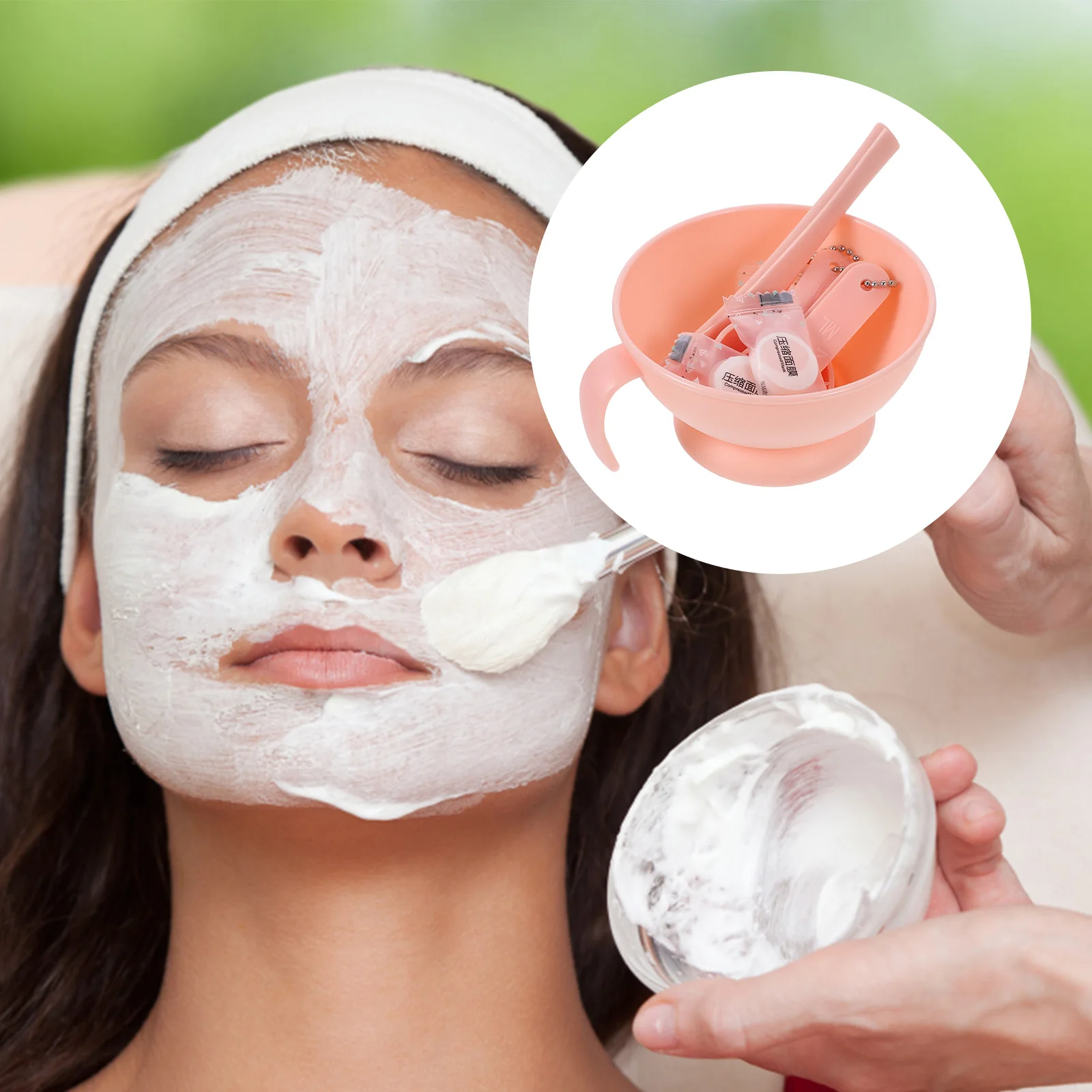 

1 set Facial Mask Set Measuring Cup Durable Tools DIY Portable Silica Gel Measuring Cup Spoon Stick PU Silicone Skin Care