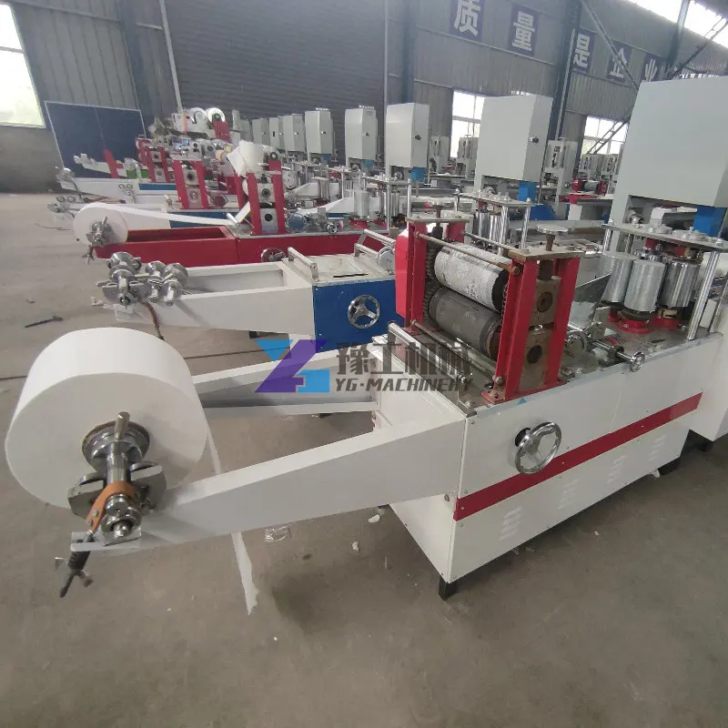 1/8 Folding Automatic Kangaroo Type Dinner Napkin Tissue Paper Embossing Printing Folding Making Machine