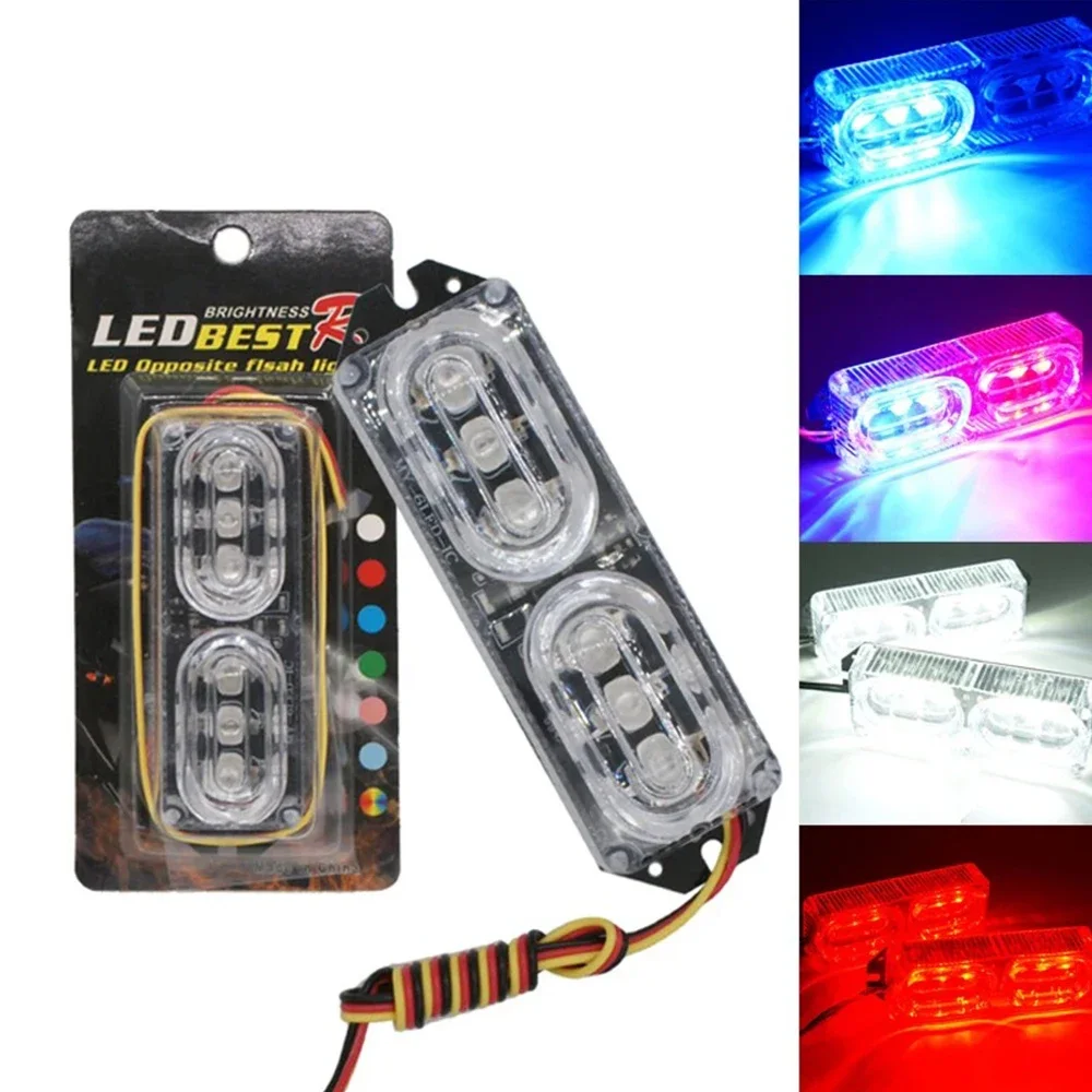 1x Flashing Light Motorcycle Tail Lights Strobe Warning Lights Anti-Collision Bulb Decorative Taillight License Plate Light 12V