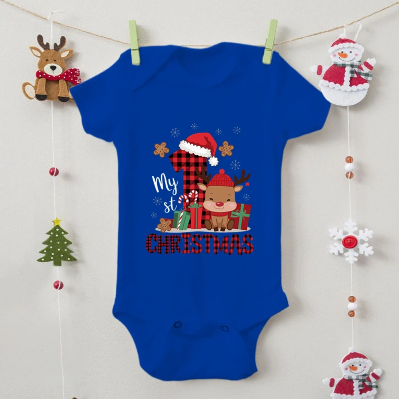 Newborn Baby Autumn Bodysuits Cartoon Elk Deer \