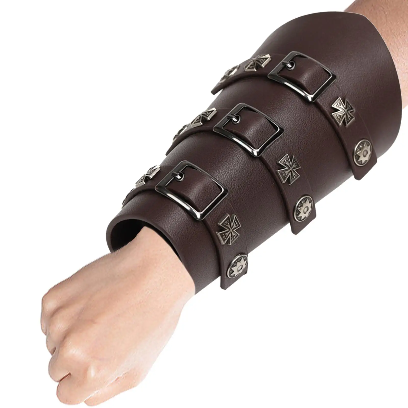 ปลอกแขนหนัง PU สไตล์ยุคกลาง สำหรับงานปาร์ตี้ธีม งานรื่นเริง และงานเลี้ยงน้ำชา