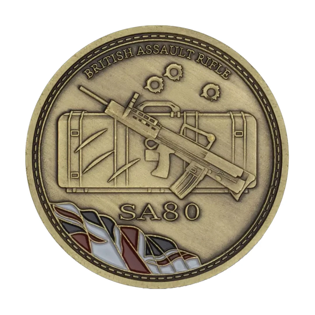SA80 British Assault Rifle  Souvenir Coin Copper Plated Military Commemorative Coins