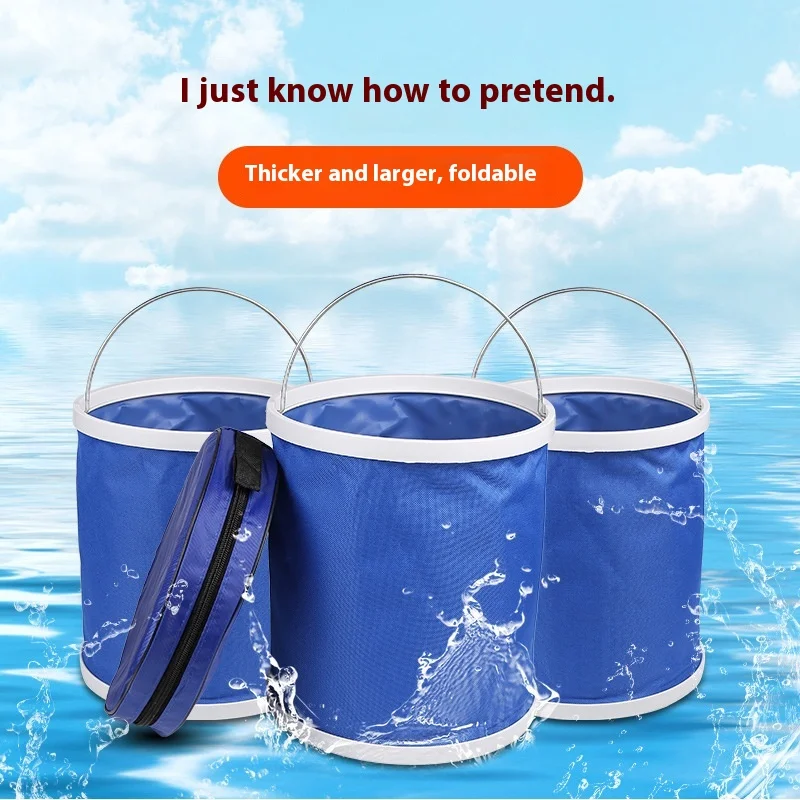 

Складное ведро для автомойки, герметичные компактные автомобильные аксессуары, большая вместимость ﻿ Ведро для чистки автомобиля на открытом воздухе