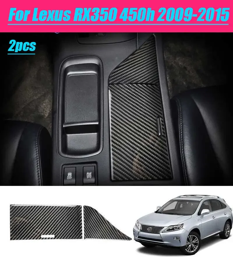 For Lexus RX350 450h 2009-2015 Real Carbon Fiber Center Console Water Cup Cover