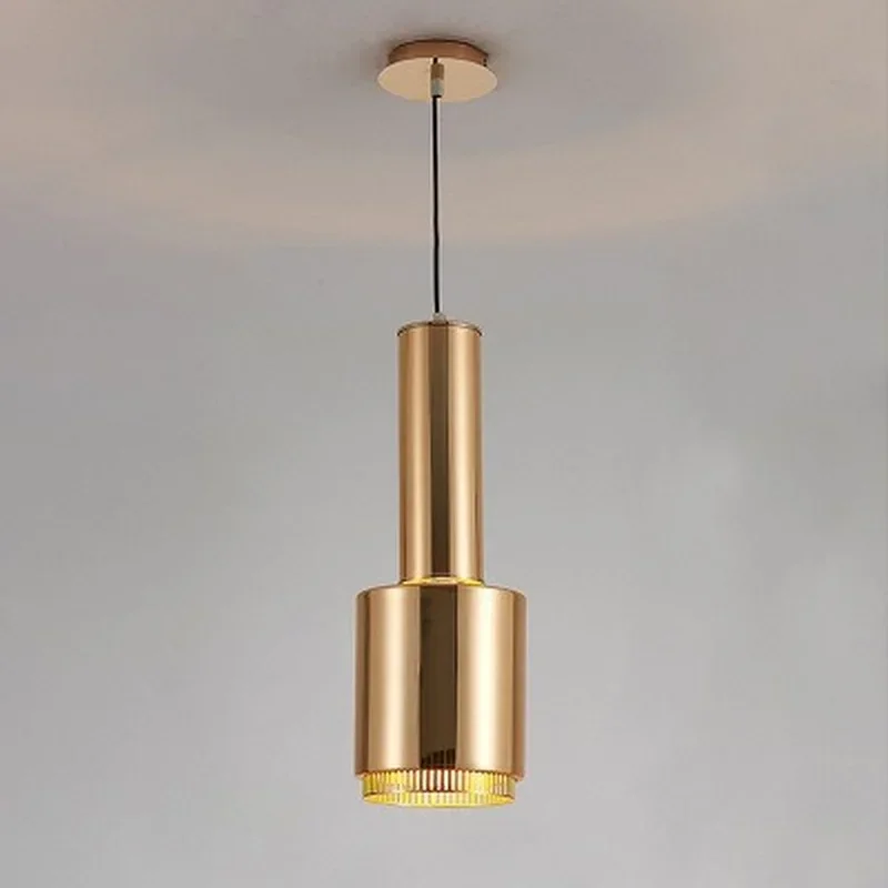 

Металлический светодиодный подвесной светильник Nordic Artek, один свет H44Cm из черного белого золота, подвесной боковой светильник для кровати