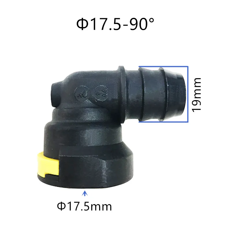 17.5mm 180 80 degree Exhaust pipe quick connector for Peugeot and Citroen fuel line quick connector 1pc