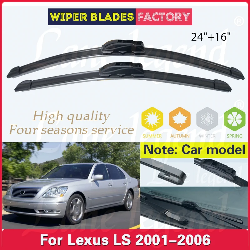 

Car Wiper Blades For Lexus LS XF30 LS430 2001 2002 2003 2004 2005 2006 Front Windscreen Windshield Wipers Brushes Accessories