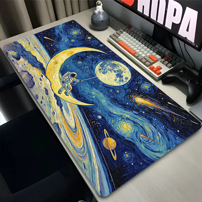 Large Gaming Mouse Pad Notbook Extended Desk Mat Artistic style astronaut Keyboard Rug PC Carpet Non-Slip Esports Gamer Mousepad