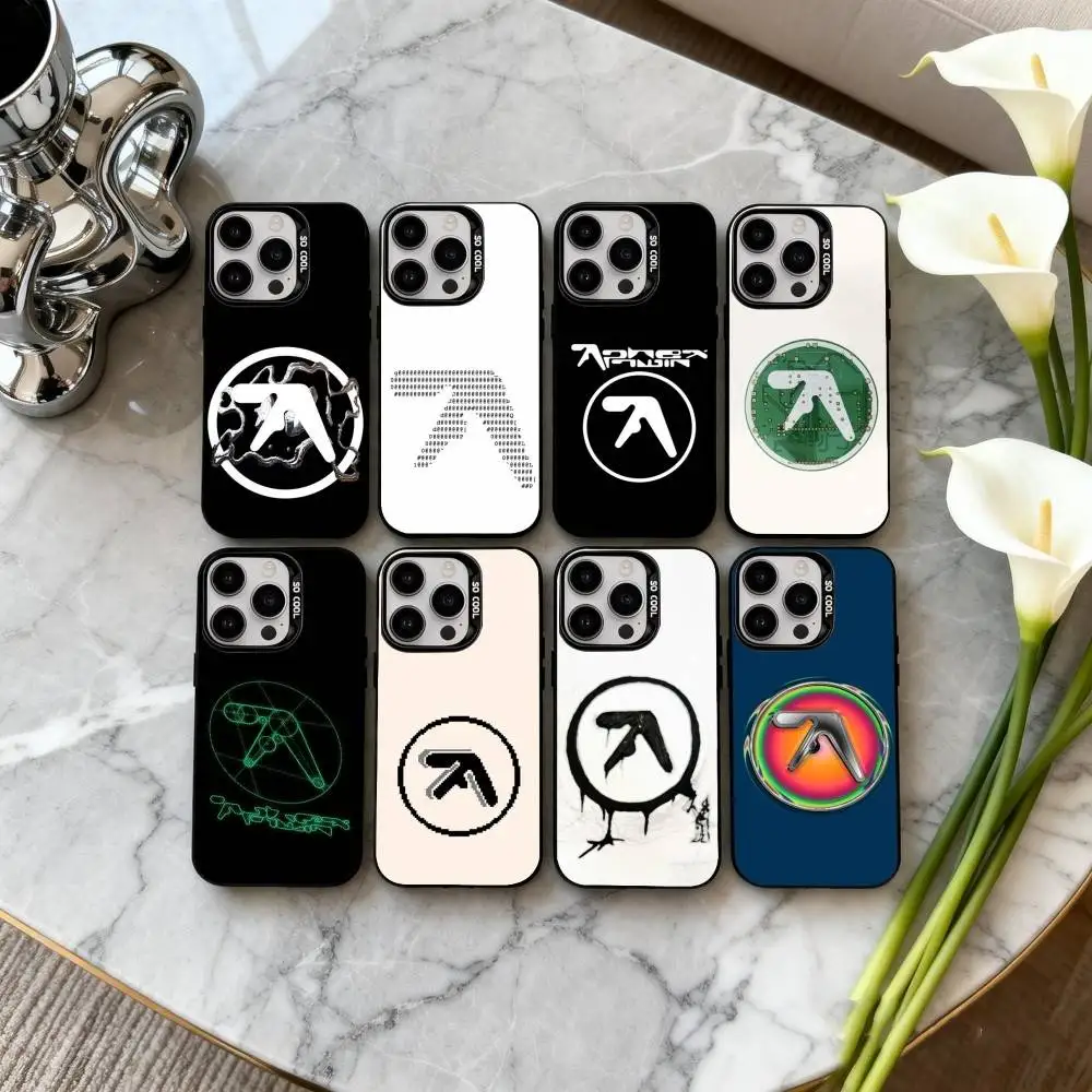 

A-Aphex T-Twins-S Logo A-Art Phone Case For iPhone17,16,15,14,13,12,11 Plus,Pro Max Black Candy silver phone case