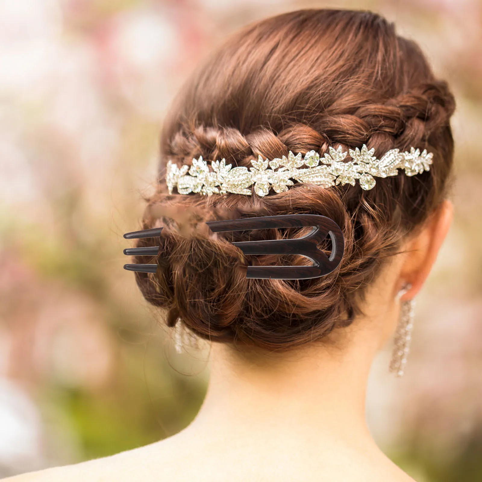 

Trident Ebony Hairpin Women Hair Accessories Long Lasting Durable Simple Style Chinese Bride Clip