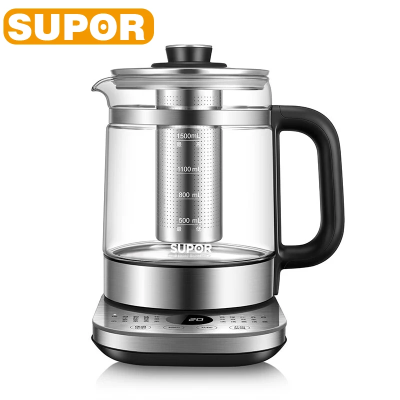 

SUPOR Electric Kettle 1.5L Health Pot Multifunctional Office Electric Cooking Pot 304 Stainless Steel Filter Kitchen Appliances