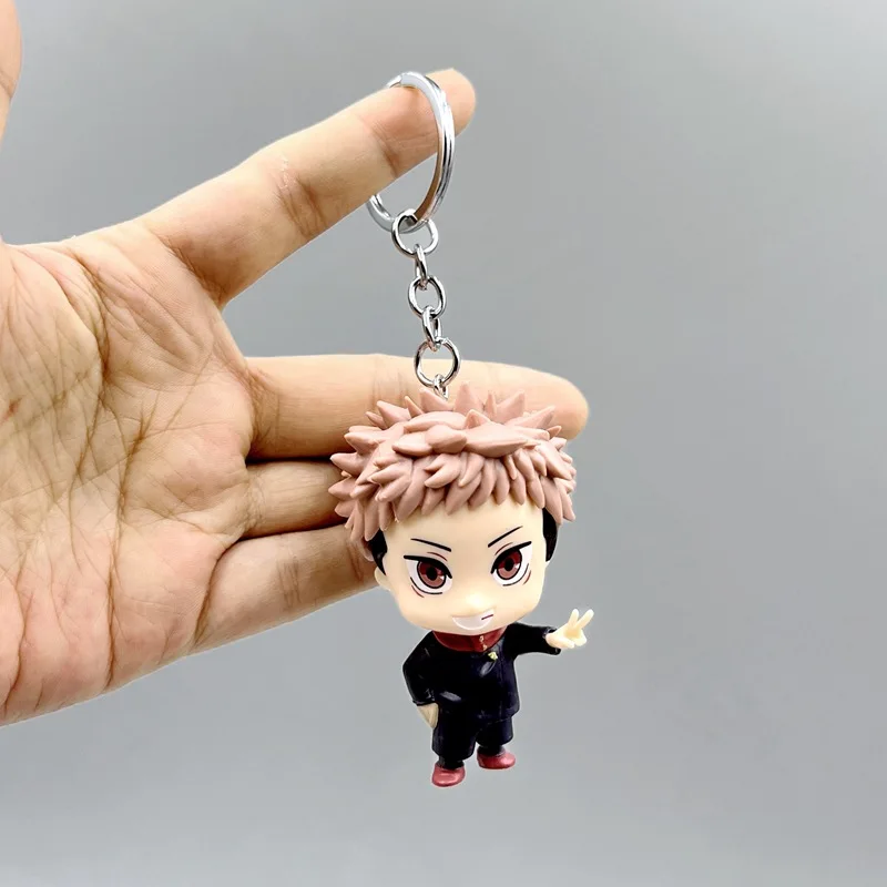 Random 1pcs Ujutsu Kaisen Fushiguro Megumi Gojo Satoru Toge Japanese Anime Figure Mobile Phone Charms Keychain Strap Keyring