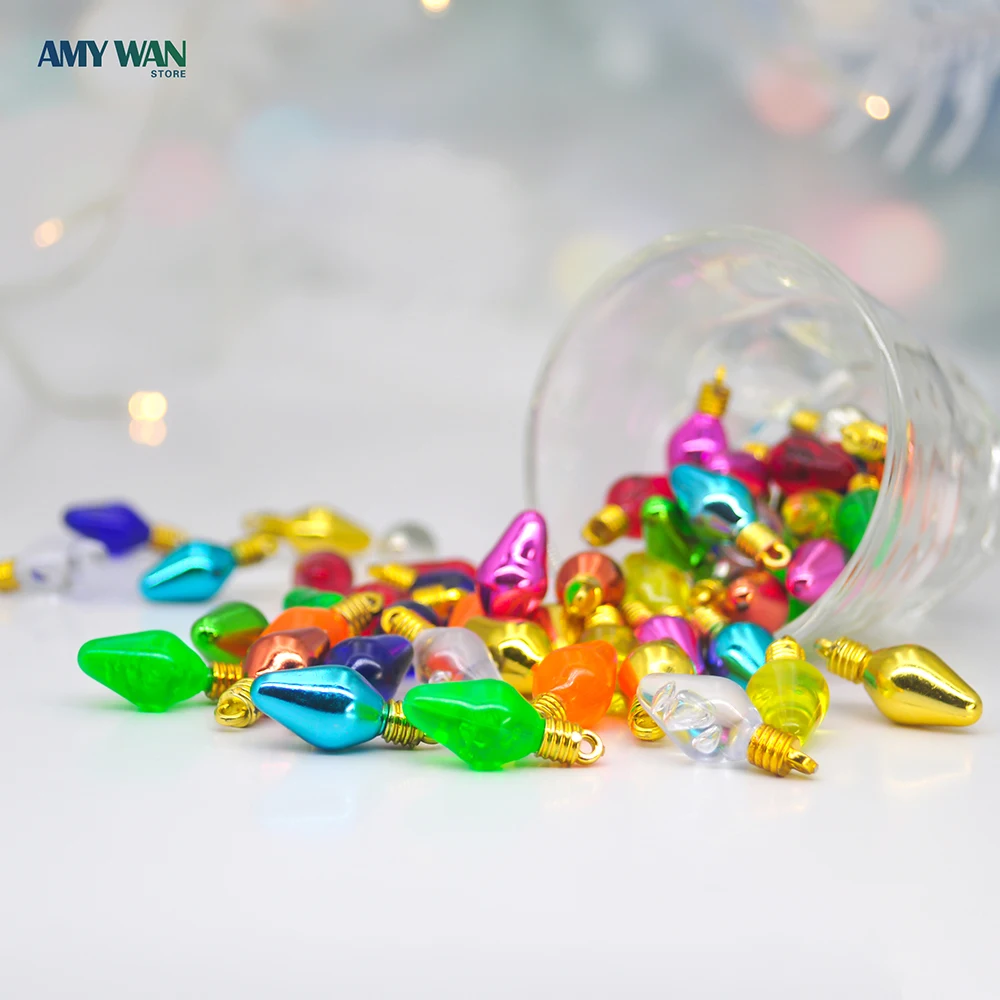 30pcs Christmas Tree Lights Doll House Accessories Non-luminous Color Fake Lights DIY Garland Pendant Home Deco Children\'s Toys
