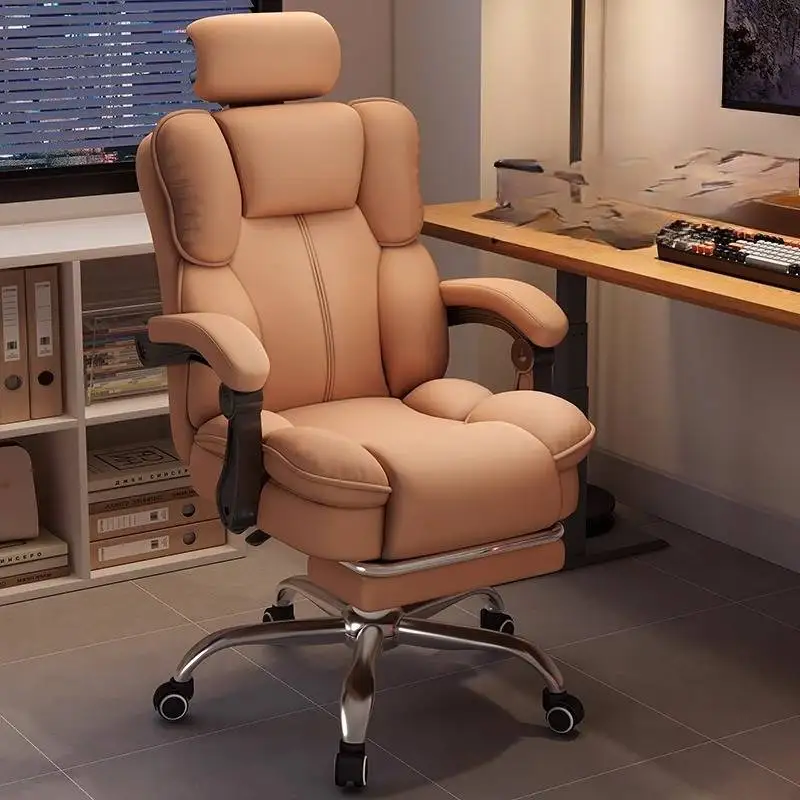 

Vintage Nordic Desk Chair Reclining Ergonomic Relaxing Designer Desk Chair Leather Oversized Bureau Meuble Office Furniture