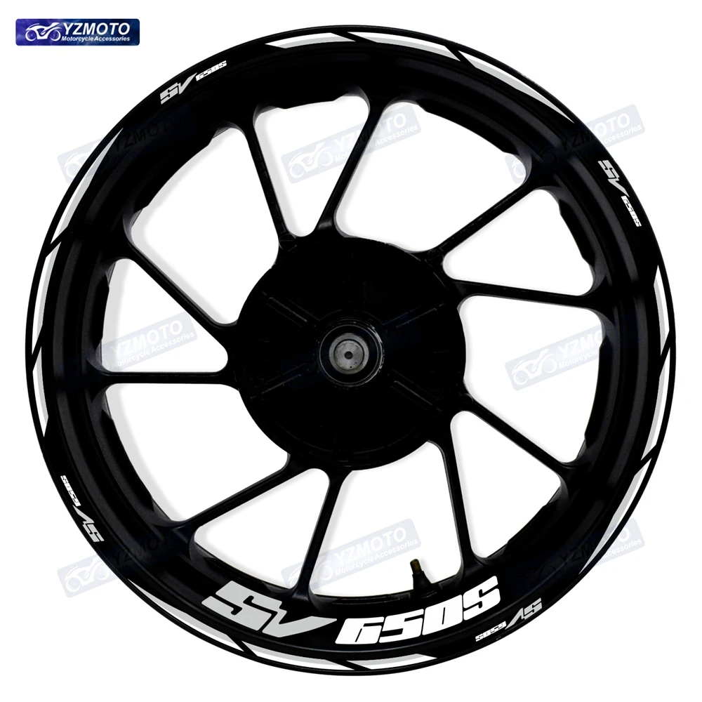 For SV650S SV 650S Motorcycle Racing 17 Inch Front And Rear Wheel Hub Waterproof Sticker Reflective Rim Decal Decorate Stickers