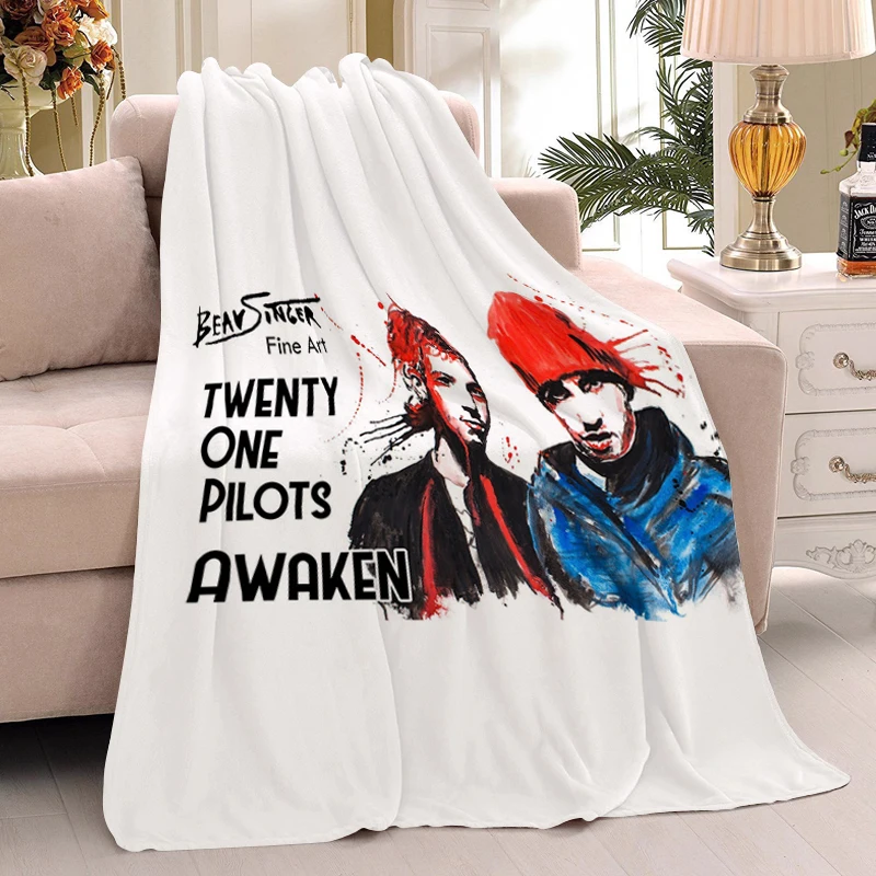 Nap Blanket T-Twenty One P-Pilots Winter Warm Knee Bed Fleece Camping Custom Fluffy Soft Blankets King Size Microfiber Bedding