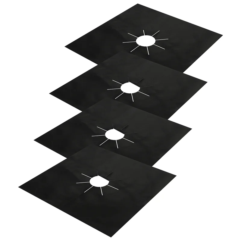 M04K 4-pits hoezen, herbruikbare kachelafdekking, antiaanbakbrandervoering, warmte-isolatiepad voor gasfornuis
