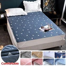 Waterproof Bedspread Bed Cover On The Bed Non-slip Breathable Mattress Protector with Elastic Band Anti-dirty Mat for Home Hotel