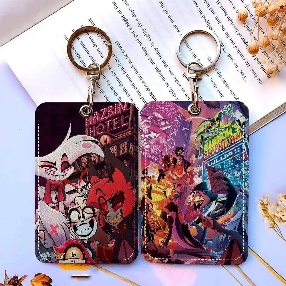 

Мультяшная банковская карта H-Hazbin H-Hotel, саха, держатель для автобусных карт, брелок для ключей, бирки доступа к двери, чехол для удостоверения личности, брелок для ключей