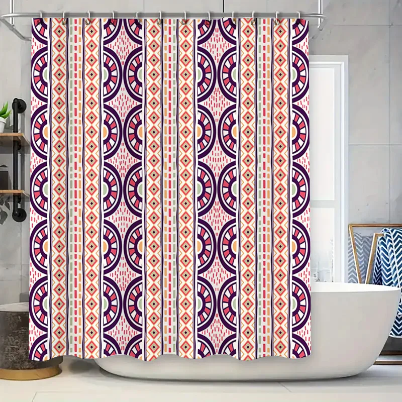 

Patterned Shower Curtain Decorative Waterproof Fabric Bathroom Accessories Home Decoration 180x240cm White Blue Orange Purple Re