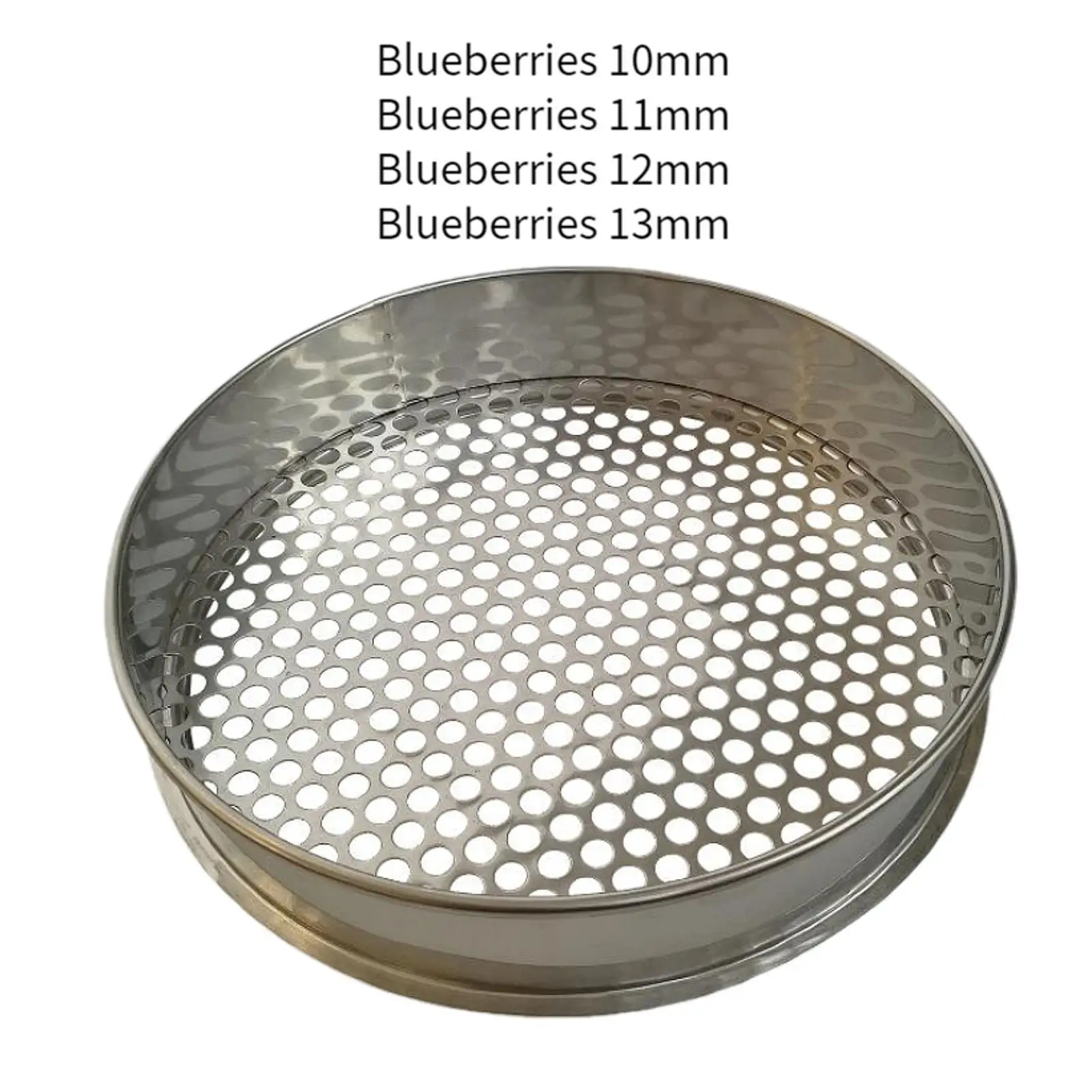 Blueberry Sieve Stainless Steel Gardening Tool Kitchen Food Bean Sifter Round Hole Sieve for Kitchen Planting Home Indoor Garden