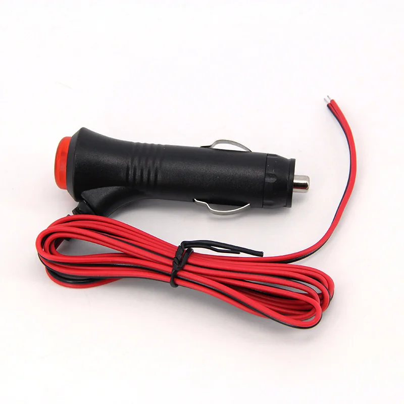 Car 12V Universal Cigarette Lighter Wire Plug with Switch Fuse LED Indicator Car Power Cord 1.5 meter A7