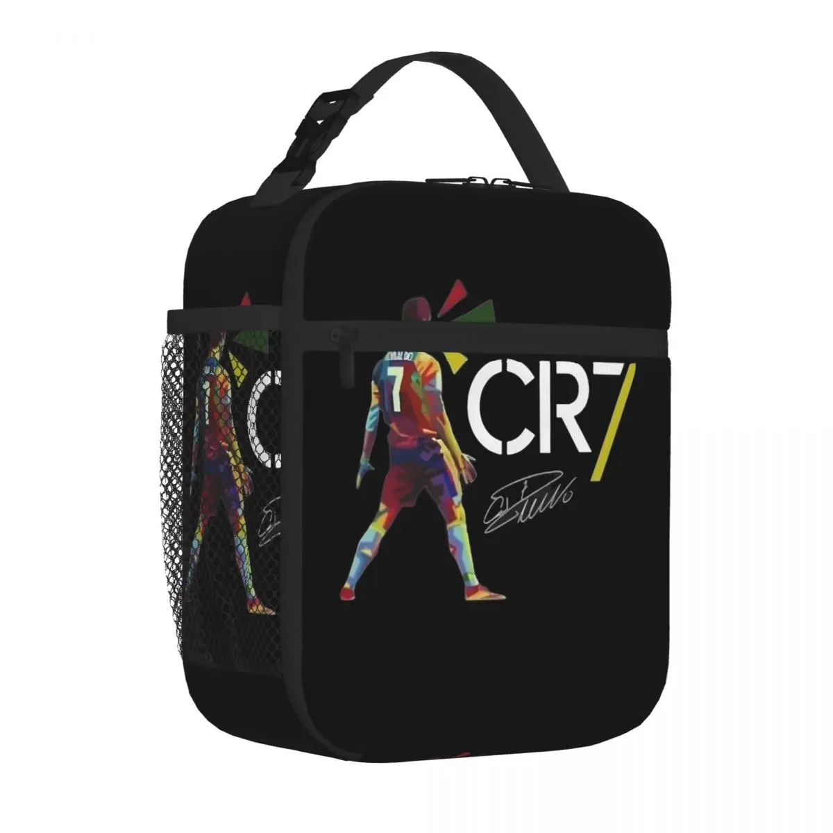 CR7 Cristiano Ronaldo Insulated Lunch Bag Leakproof Cartoon Lunch Container Cooler Bag Tote Lunch Box Work Picnic Food Bag