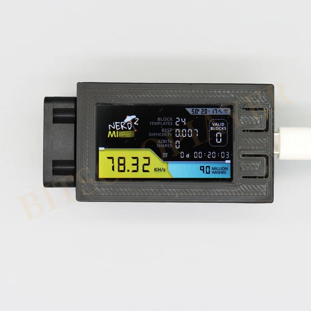 Nerdminer v2 pro,78km,s,黒,オレンジ,緑,白,btc用のファン付きケース