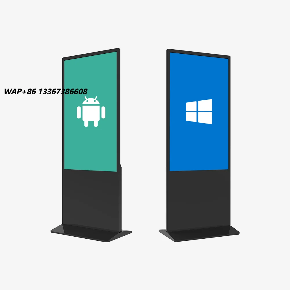 43 inch digitale signage spelers met touchscreen voor binnengebruik, staande smartboard kiosk LED reclame scherm