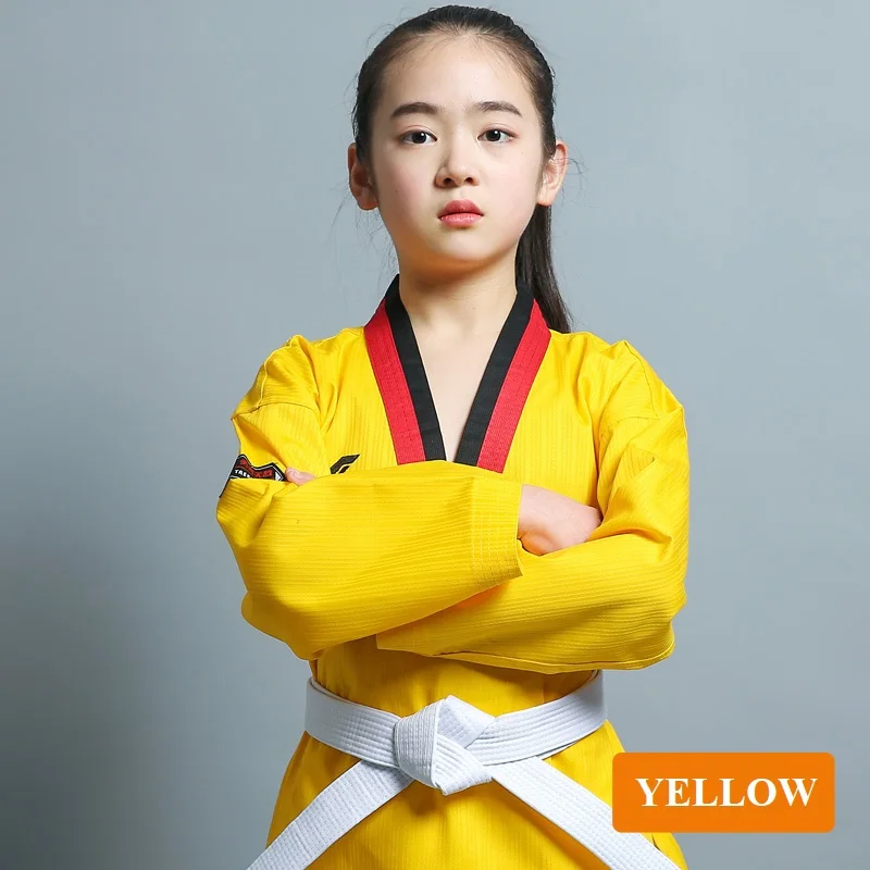 Taekwondo Uniform Blue / Red / Black / Green / Pink Dobok WTF Tae Kwon Do Martial Arts Gi Performance