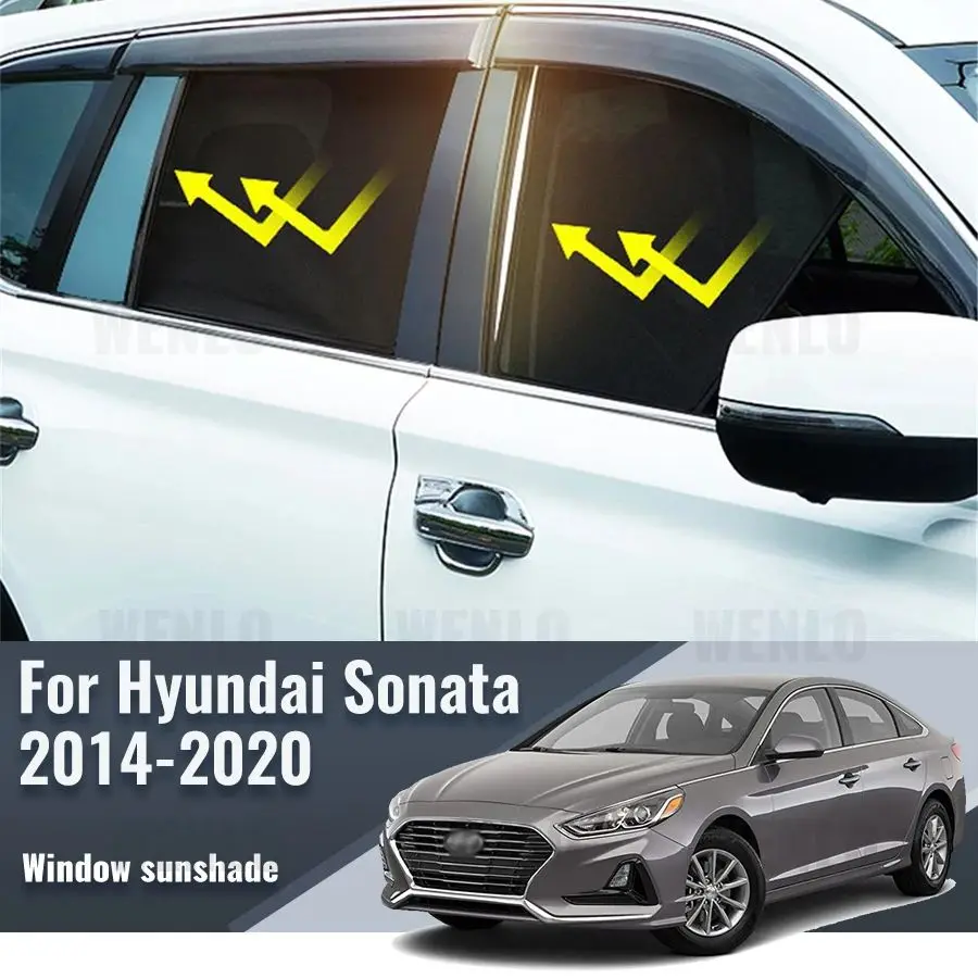 

For Hyundai Sonata LF 2014-2020 Car Sunshade Magnetic Front Windshield Frame Curtain Rear Side Window Sun Shades Visor