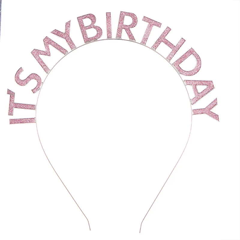 Birthday Party Hair Band IT\'S MY BIRTHDAY Oil Dropping Rainbow Birthday Hair Band Birthday Crown Headwear