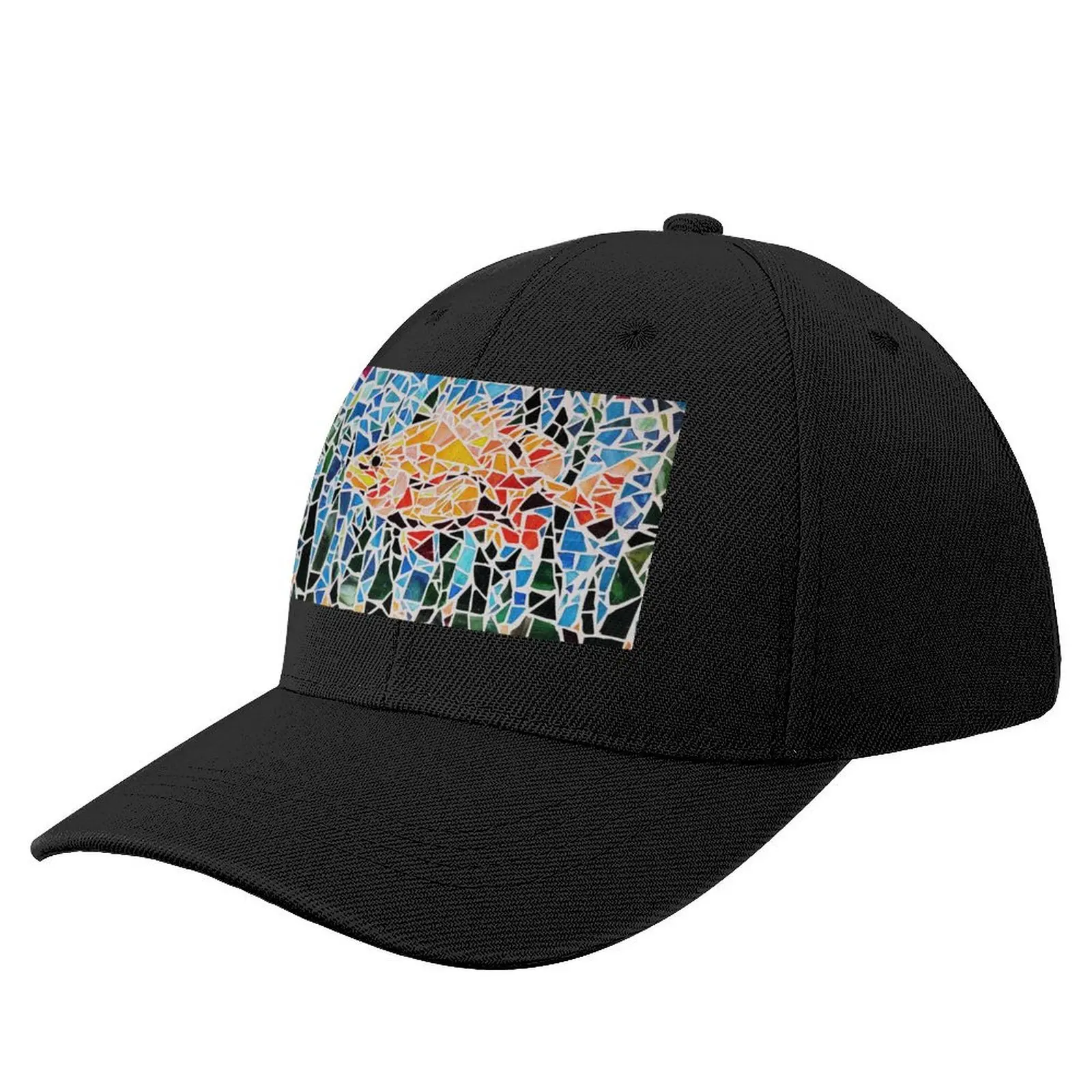 Vibrant Rockfish Mosaic Baseball Cap Anime Hat dad hat Women's Beach Visor Men's