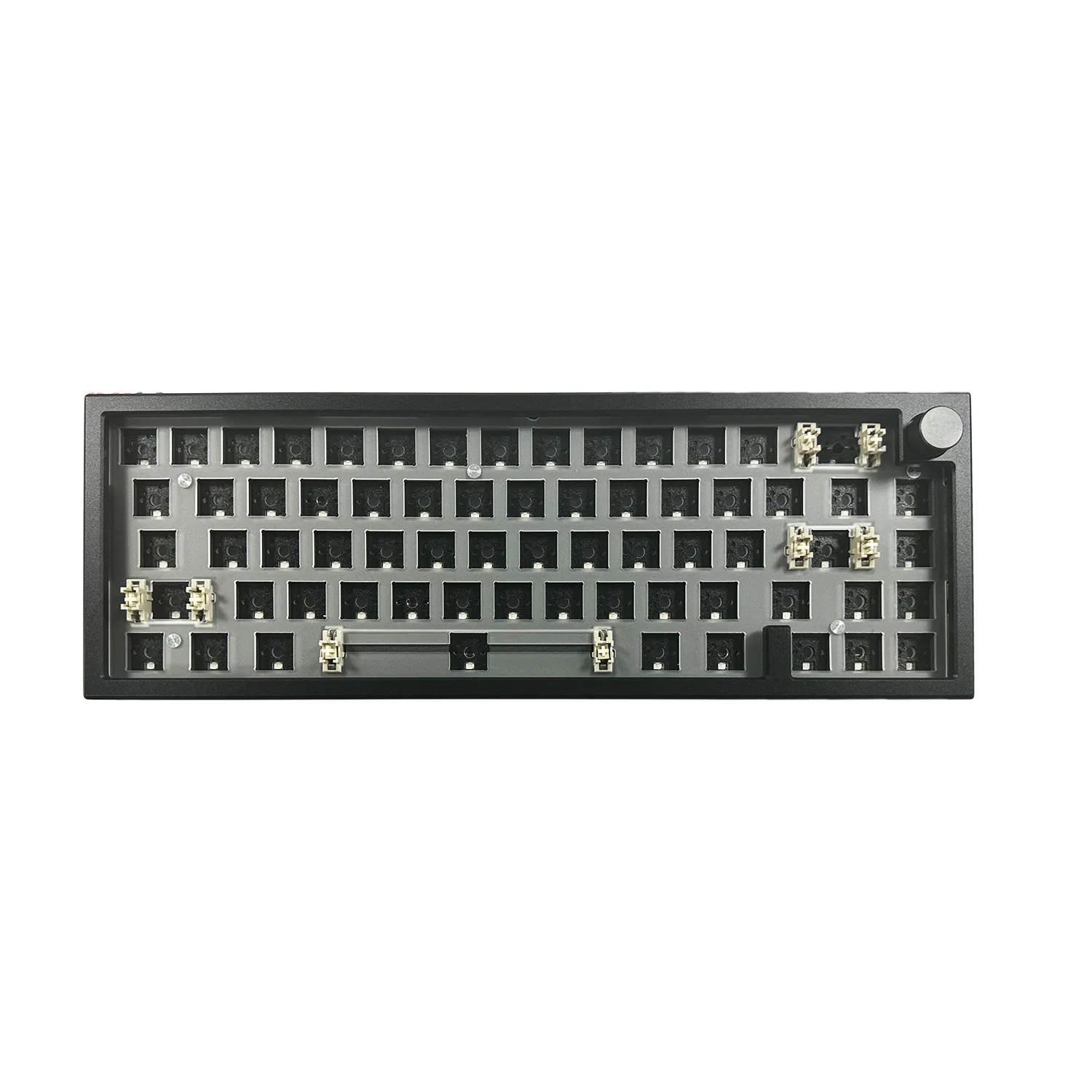LMK66 three-mode aluminum lump anode black mechanical keyboard aluminum alloy kit CNC supports VIA