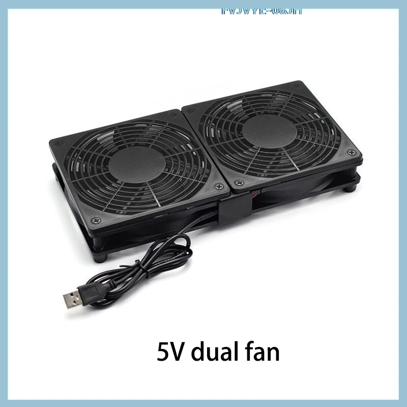 12025 5v Cooling Fan 12cm Heat Sink Router Host Chassis Set-top Box Base Axial Flow Usb Mute Switch Control E3