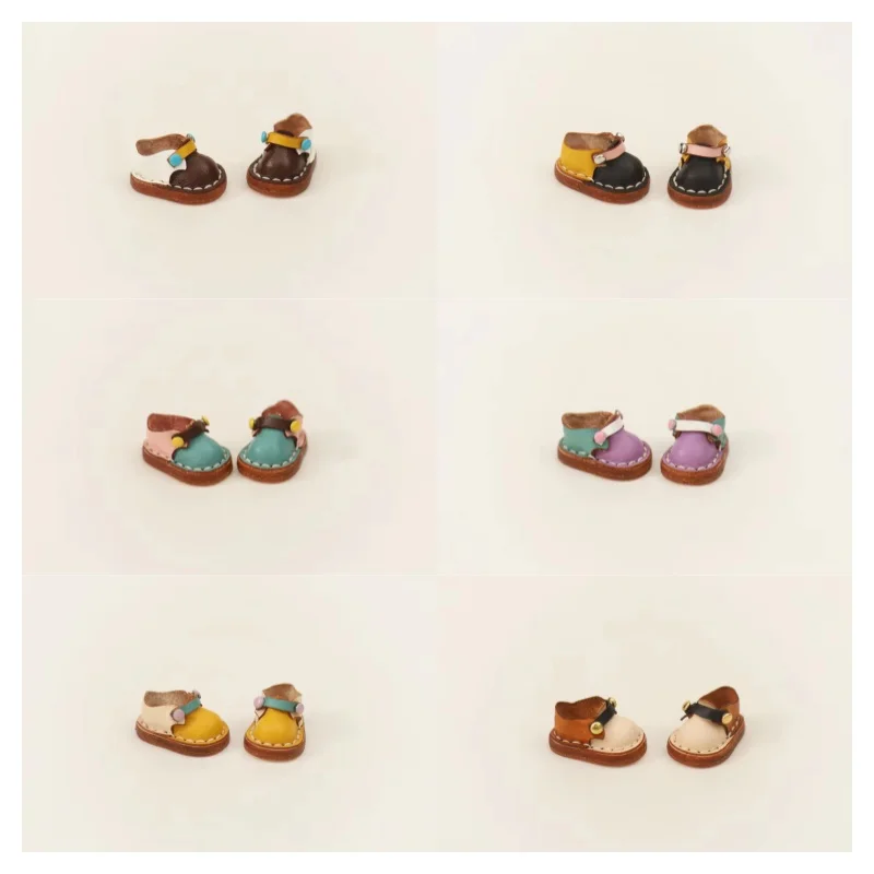 

OB11 Обувь для куклы Ручная работа Обувь из воловьей кожи Радужные туфли OB11 Одежда для куклы P9 Прохладное тело1/12 очков Обувь для кукол BJD 15 см Dol