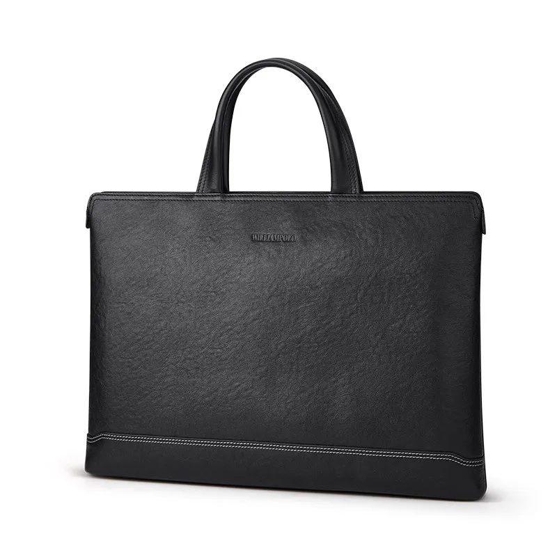 Valigetta di fascia alta in vera pelle di vacchetta messenger di marca di lusso Borsa da uomo in pelle da uomo Borsa a tracolla Borsa per laptop da lavoro Custodia breve