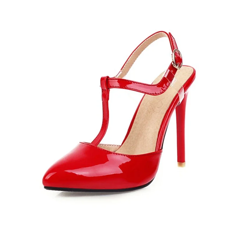 

BLXQPYT сексуальные высокие heels11 см большие размеры 35- 46 сандалии женские гладиаторские сандалии женские остроносые тонкие каблуки Женская обувь Туфли-лодочки